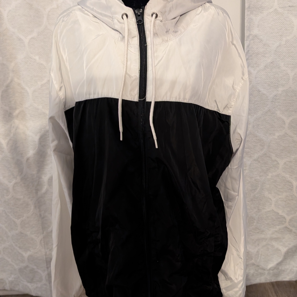 Women's Black and White Varsity Jacket